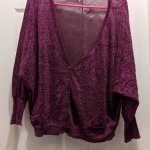 Metallic Purple Cardigan